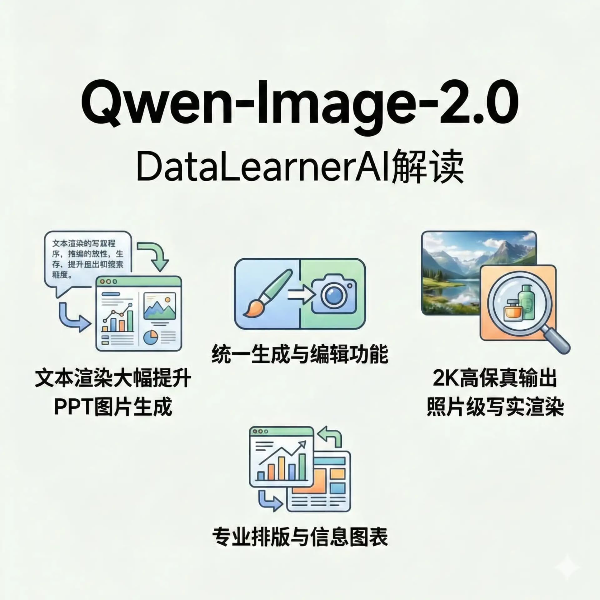 阿里发布第二代图像大模型:Qwen-Image-2.0,融合文本生成图片、图片编辑为一体全球目前排名第三!中文渲染很棒!但不开源~
