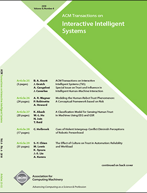 ACM Transactions on Interactive Intelligent Systems