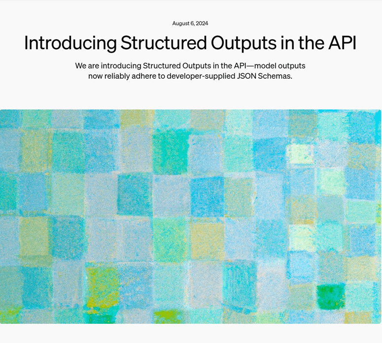 如何让大模型(GPT)按照特定的JSON格式输出?OpenAI给出新答案:GPT模型现在可以支持更加友好和精确的格式化JSON输出了!