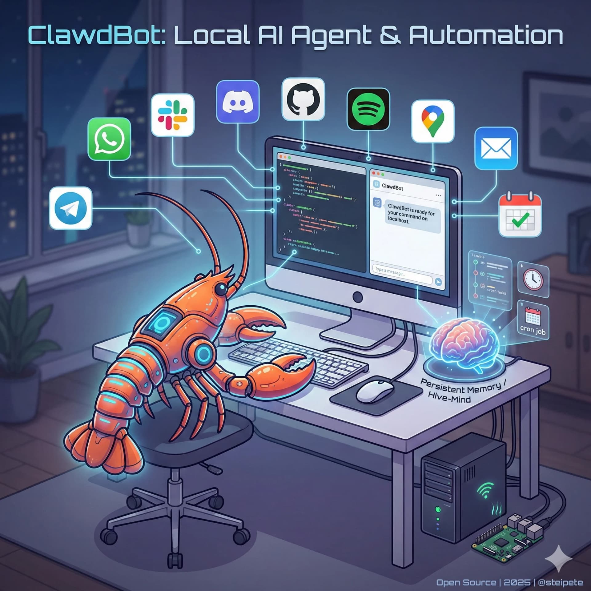 ClawdBot:最新火爆网络的AI的桌面助手简介