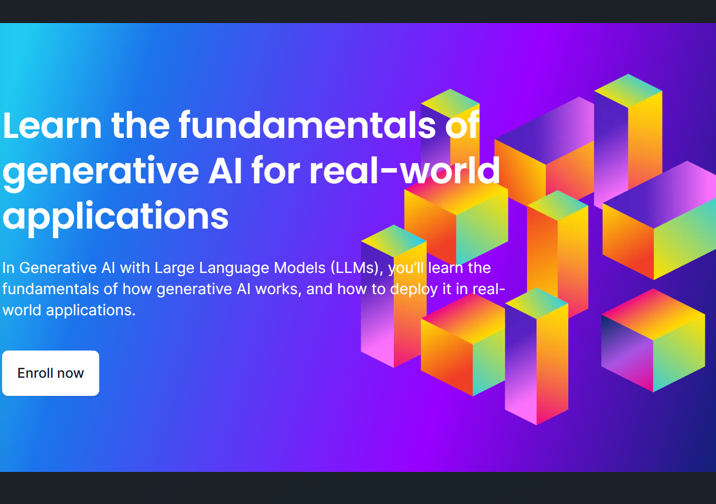好消息！吴恩达再发大模型精品课程：Generative AI with Large Language Models，一个面向中级人员的生成式AI课程